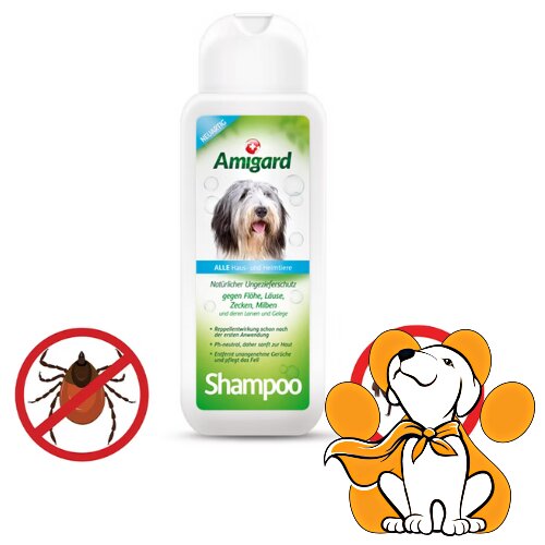 Amigard shampoo 250ml, Antiparazitski Šampon Za Pse i Mačke Slike