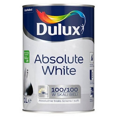 DULUX Boja za zid Absolute White, 1 l Slike