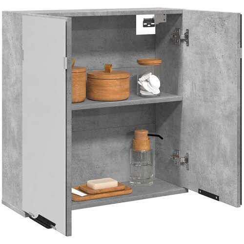 vidaXL Kupaonski ormarić s ogledalom beton sivi 64x20x66,5 cm Cijene