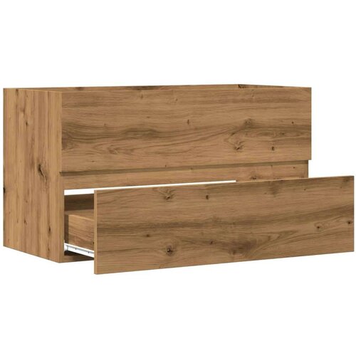 vidaXL Omarica za umivalnik artisian hrast 90x38,5x45 cm inž. les Cene