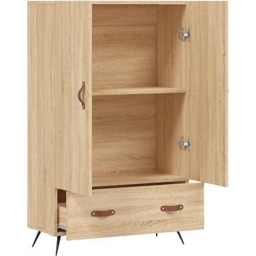  Visoka komoda boja hrasta 69,5 x 31 x 115 cm konstruirano drvo Slike