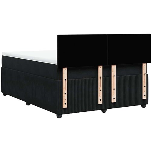  Krevet s oprugama i madracem crni 140 x 190 cm bar&amp;scaron;unasti Slike