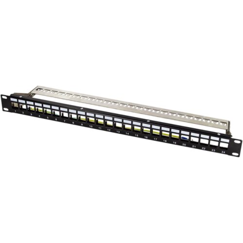 Logilink 19&amp;#039;&amp;#039; Patch Panel 1U, 24, prazan, sa nosačem kabla i uzemljenjem Slike