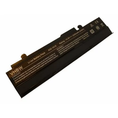 VHBW Baterija za Asus Eee PC 1011 / 1015 / 1016, črna, 2200 mAh