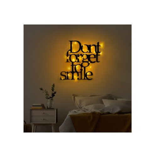 Wallity Zidna dekoracija Ne zaboravi se nasmije&amp;scaron;iti 183, 67x70cm, Crna Slike