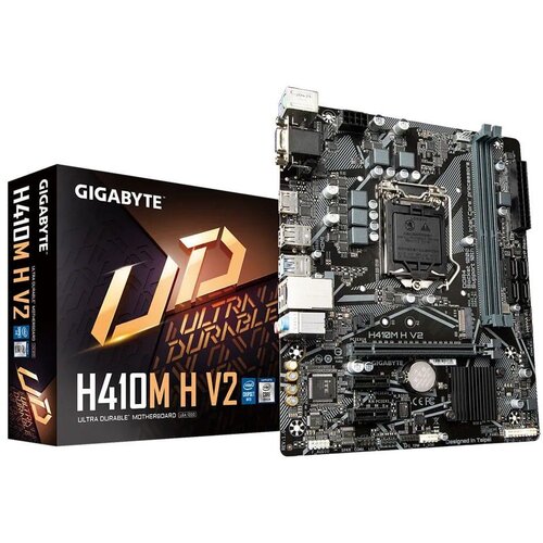 Gigabyte H410M H V2 Motherboard - Supports Intel Core 10th CPUs, up to 2933MHz DDR4 (OC), 1xPCIe 3.0 M.2, GbE LAN, USB 3.2 Gen 1 Cijene