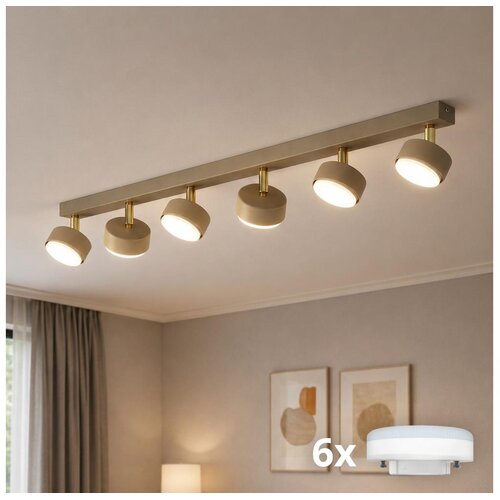 Brilagi LED RGB prigu&amp;scaron;iva spot svetlo MONO 6xGX53/14W/230V Wi-Fi Tuya bež/zlatna Slike