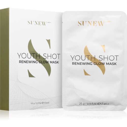 SUNEWMED+ Youth Shot Regenerating Glow Face Sheet Mask maska iz platna za regeneracijo obraza 6 kos Slike