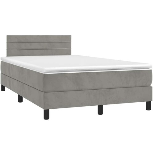  box spring s madracem LED svjetlosivi 120x190 cm tkanina Cijene