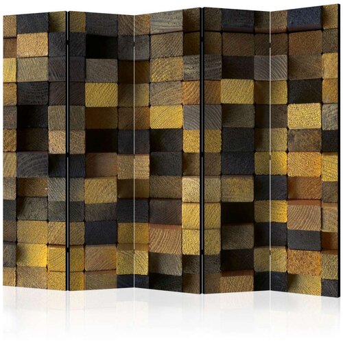  Paravan u 5 dijelova - Wooden cubes II [Room Dividers] 225x172 Slike