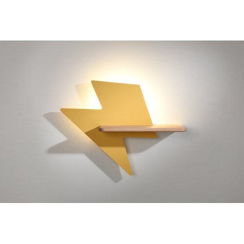 Candellux lightning zidna lampa 4W led 4000K iq kids sa kablom zlatna Slike
