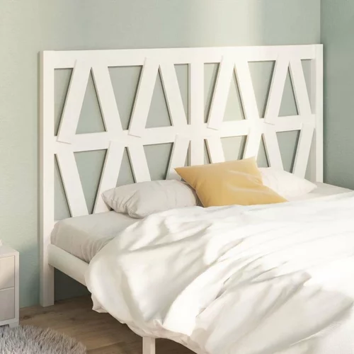  Uzglavlje za krevet bijelo 141 x 4 x 100 cm od masivne borovine