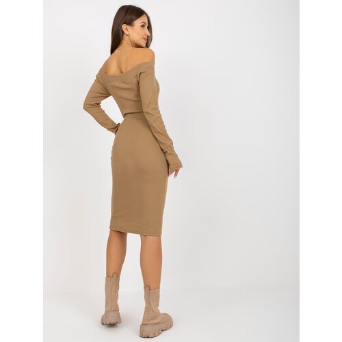 City Donna Dress-EM-SK-674.26P-dark beige Slike