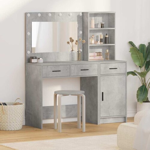  Toaletni stol 2 kom. Siva 78,5 x 41 x 135 cm Konstruirano drvo Slike