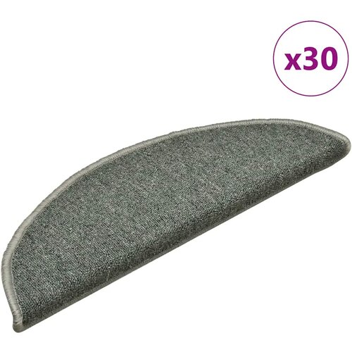  Prostirke za stepenice 30 kom 56x17x3 cm tamnozelene poluokrugle Cene