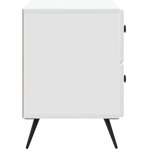  Noćni ormar Bijela 62 x 34,5 x 47,5 cm Konstruirano drvo Slike
