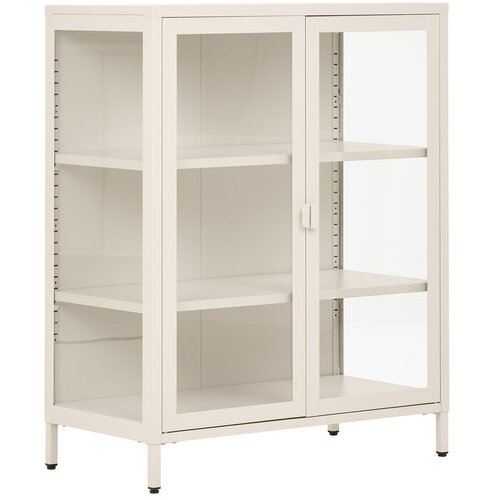 House Nordic Krem željezna vitrina 80x101x40 cm Brisbane &amp;ndash; Slike