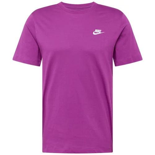 Nike Sportswear Majica 'CLUB' neonsko ljubičasta / bijela