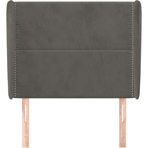  Uzglavlje s u&amp;scaron;ima tamnosivo 93x23x118/128 cm bar&amp;scaron;unasto Slike