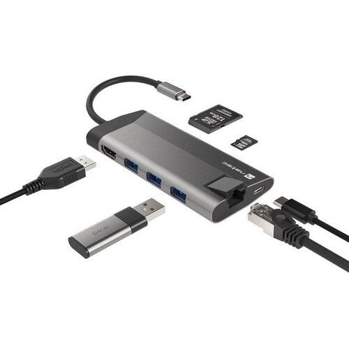  Adapter/USB hub Fowler plus, 3x USB 3.0, 1x HDMI, 1x E Cene