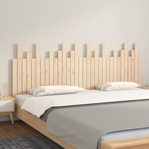 vidaXL Stensko posteljno vzglavje 204x3x80 cm trdna borovina Cene
