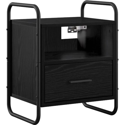  Viseći Noćni Ormar Crni hrast 40 x 30 x 50 cm Konstruirano drvo - Crni hrast 1 Slike