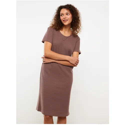 LC Waikiki Crew Neck Plain Short Sleeve Women's Nightgown