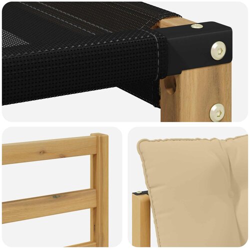  Set vanjskih sofa 6 kom. Bijela i bež Smeđa 325 x 162,5 x 73 cm Slike
