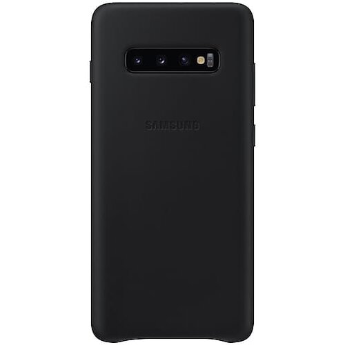 Samsung original usnjen ovitek EF-VG975LBE za Galaxy S10 Plus G975 - zaščita zadnjega dela - črna Cene