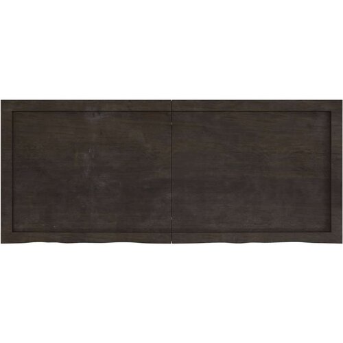  Kupaonska radna ploča siva 120x50x4 cm tretirano masivno drvo Slike