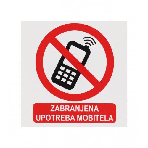 Master Naljepnica ZABRANJENA UPOTREBA MOBITELA 10x10cm M50870 Cijene