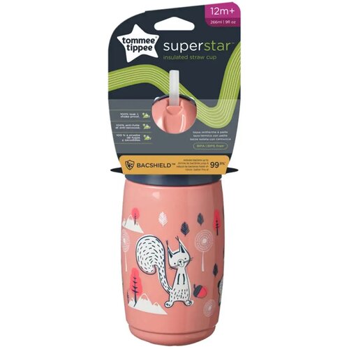 Tommee Tippee Tommee Tippee: Superstar ča&amp;scaron;a za piće sa slamkom s vjevericom 266ml (12 mj+) Slike