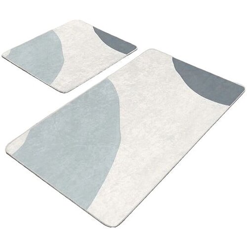 Mila Home Sive/krem od samta kupaonske prostirke u setu 2 kom 60x100 cm Abstract Shapes – Cijene