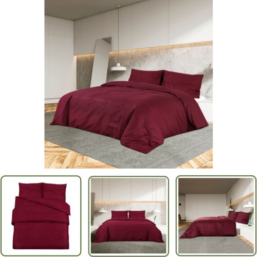 The Living Store Posteljnina bordo 140x200 cm bombaž - Komplet Prevlek Za Odejo, (21743786) Slike