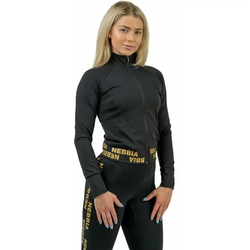 NEBBIA Zip-Up Jacket INTENSE Warm-Up Black/Gold XS Dukserica za fitnes