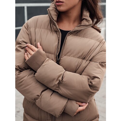DStreet Women&amp;#039;s long winter quilted jacket FABWARM beige Slike