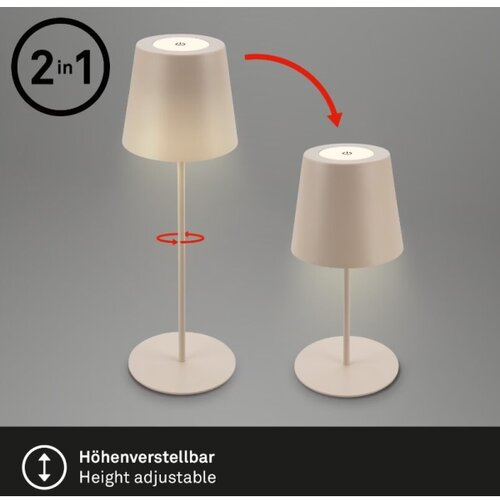BRILONER 7508011 - LED prigu&amp;scaron;iva punjiva stona lampa LED/2,5W/5V IP44 bež Slike
