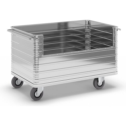 Zarges aluminijasti zabojni voziček, prostornina 945 l, z izrezom stranske stene globine 250 mm Cene