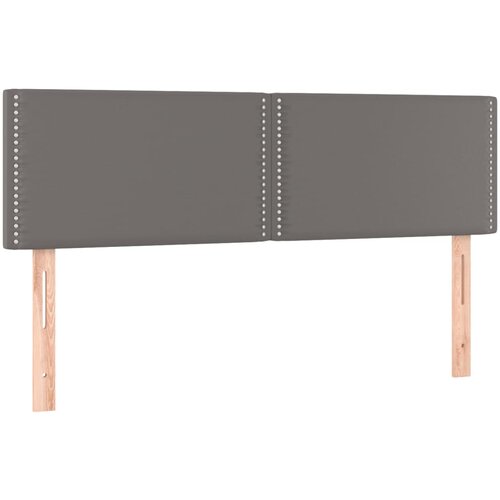 VidaXL Posteljno vzglavje 2 kosa sivo 72x5x78/88 cm umetno usnje, (20737032) Slike