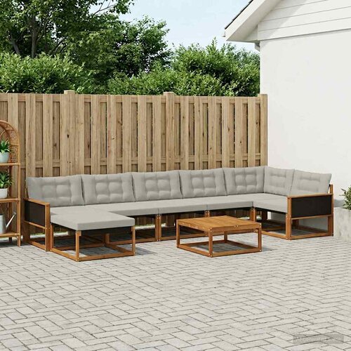  Set vanjskih sofa 8 kom. Prirodna i svjetlosiva Poliester Cene