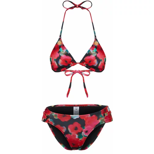 Trendyol Floral Patterned Triangle Bikini Set
