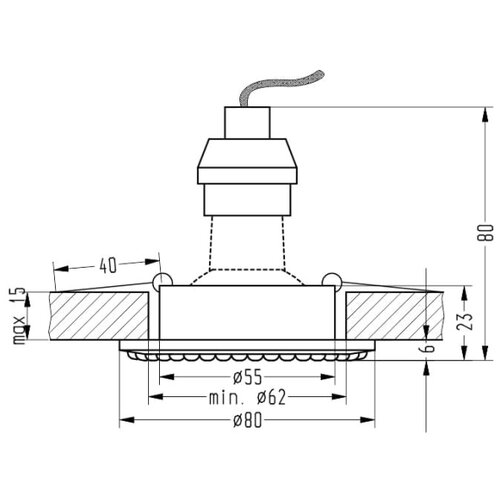  Ugradno svetlo SOC 1xGU10/50W/230V Slike