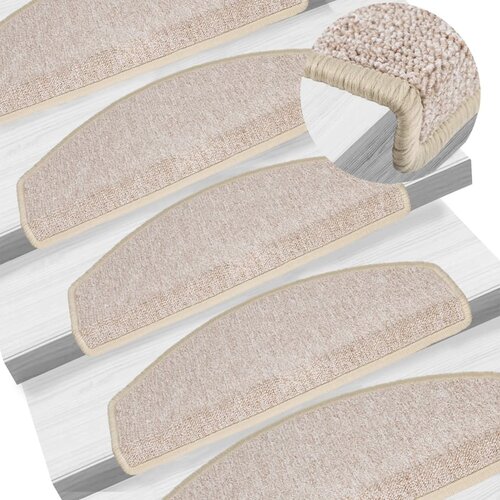  Prostirke za stepenice 15 kom 65x24x4 cm taupe poluokrugle velike Cene