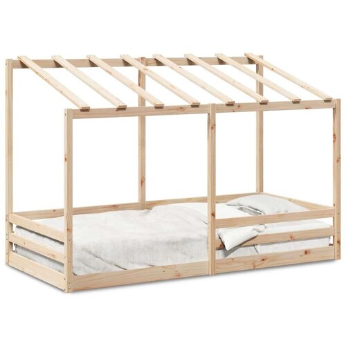  Dječji krevet s krovom 100 x 200 cm od masivne borovine Slike