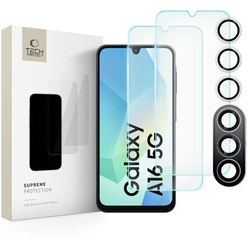 TECH-PROTECT KALJENO STEKLO SUPREME SET 3-PAKET ZA GALAXY A16 4G/5G CLEAR, (22001837) Slike
