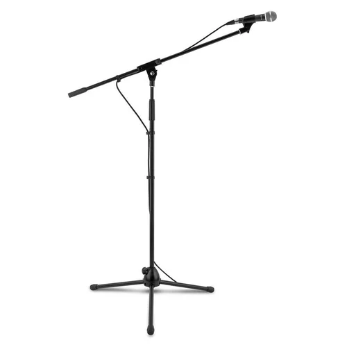 Auna KM 02, 3 x štiridelni mikrofonski set, Črne barve, Mikrofon, Stojalo, Objemka, Kabel 5 m