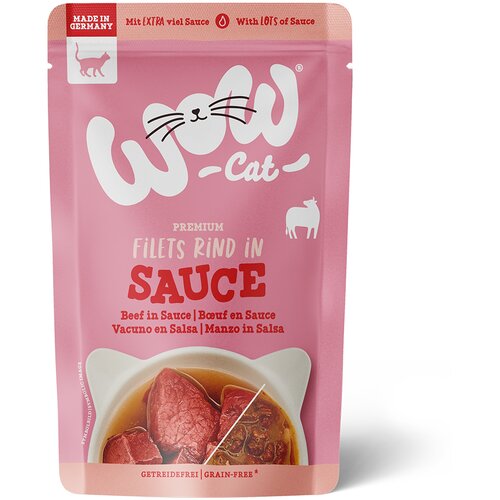 WOW Cat u umaku 8 x 85 g - Govedina Slike