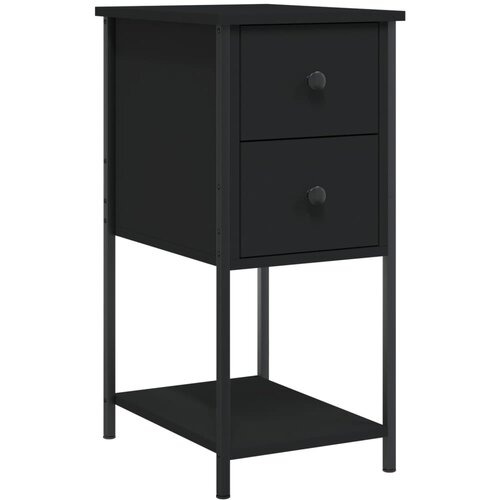Maison Chic Nočna omarica - Nočna miza črna 32x42x70 cm inženirski les, (21690428) Slike