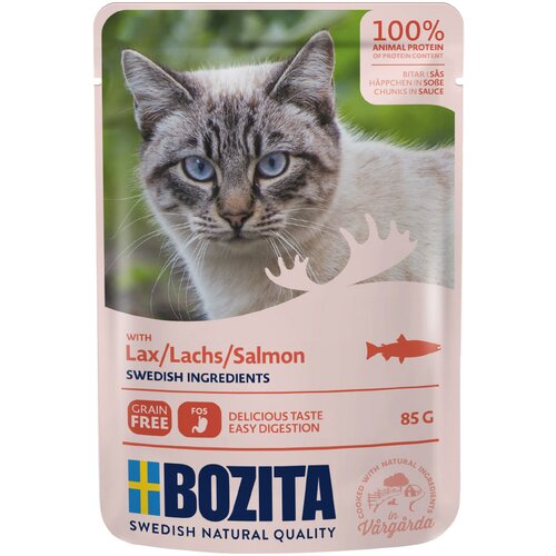 Bozita zalogajčići u umaku - vrećice 12 x 85 g - losos Slike