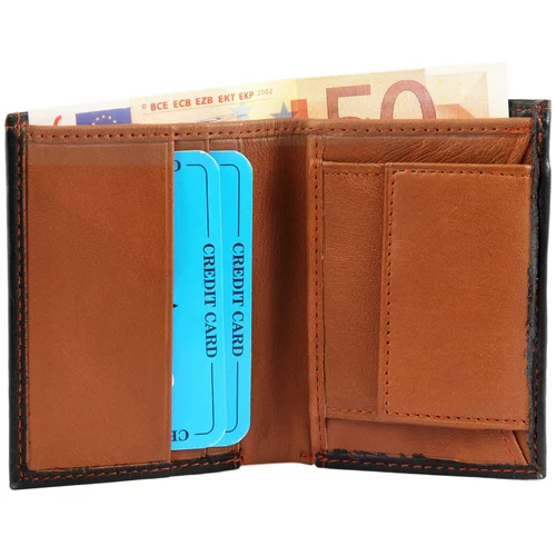  moška denarnica Excellanc Mini Črno-Rjava